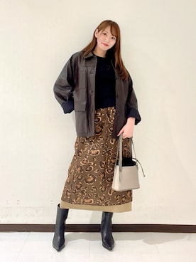 「アイテム（ジャケット/アウター）」を使った、YUMIさん（レディース・158cm）の秋コーディネート