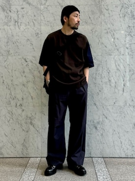 「KIJIMA TAKAYUKI」｜「アイテム（パンツ）」を使った、Sawada_TOMORROWLANDさん（メンズ・168cm）の夏コーディネート