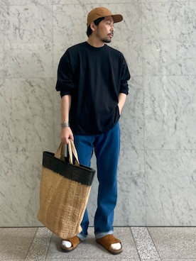 「JAMES PERSE（ジェームスパース）のアイテム（バッグ）」を使った、Sawada_TOMORROWLANDさん（メンズ・168cm）の夏コーディネート