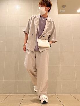 「Lui's（ルイス）のアイテム（サンダル）」を使った、KOZIさん（メンズ・173cm）の夏コーディネート