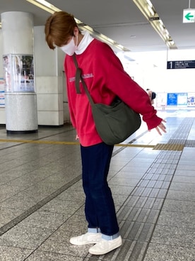 「zucca」｜「アイテム（スウェット）」を使った、R君さん（メンズ・180cm）の春コーディネート