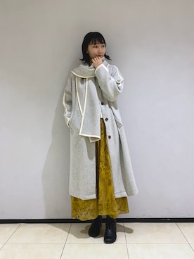 「マフラーぐるぐる」｜おしゃれーなさん（レディース・162cm）の秋コーディネート