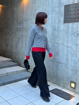 「アイテム（カーディガン/ボレロ）」を使った、おしゃれーなさん（レディース・162cm）の秋コーディネート