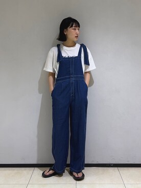 「fredy emue（フレディエミュ）のアイテム（サロペット/オーバーオール）」を使った、おしゃれーなさん（レディース・162cm）の夏コーディネート