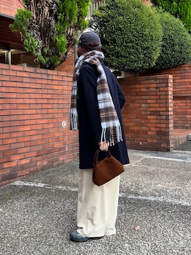 「アイテム（ダッフルコート）」を使った、おしゃれーなさん（レディース・162cm）の冬コーディネート