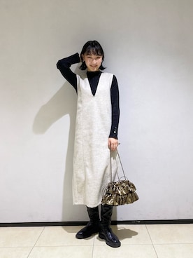 「Casselini（キャセリーニ）のアイテム」を使った、おしゃれーなさん（レディース・162cm）の冬コーディネート