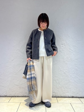 「アイテム（ブルゾン）」を使った、おしゃれーなさん（レディース・162cm）の秋コーディネート