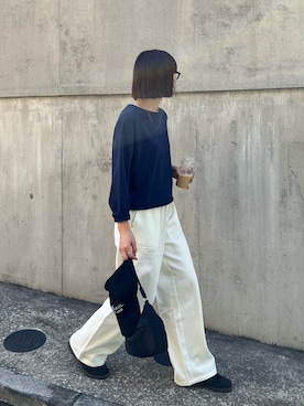 「アイテム（スウェット）」を使った、おしゃれーなさん（レディース・162cm）の秋コーディネート