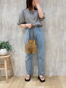 「frames RAY CASSIN（フレームスレイカズン）のアイテム」を使った、もりゆうさん（レディース・159cm）の春コーディネート