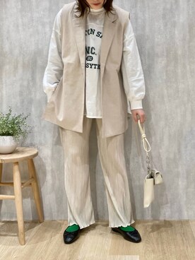 「frames RAY CASSIN（フレームスレイカズン）のアイテム（その他アウター）」を使った、もりゆうさん（レディース・159cm）の冬コーディネート