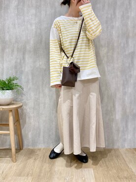 「frames RAY CASSIN（フレームスレイカズン）のアイテム」を使った、もりゆうさん（レディース・159cm）の春コーディネート