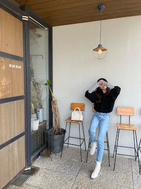「MOUSSY（マウジー）のアイテム（デニムパンツ、ブルー系）」を使った、amiiii2さん（レディース）の春コーディネート