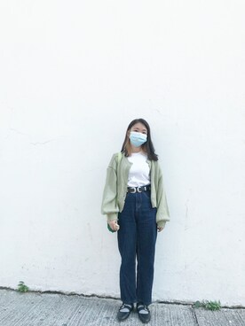 「WEGO（ウィゴー）のアイテム（ノーカラージャケット）」を使った、llector さん（レディース・153cm）の秋コーディネート