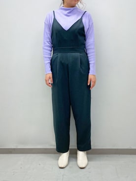 「Te chichi（テチチ）のアイテム（オールインワン・サロペット）」を使った、りおさん（レディース・158cm）の冬コーディネート