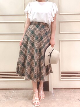 「Te chichi CLASSIC（テチチクラシック）のアイテム（スカート）」を使った、りおさん（レディース・158cm）の春コーディネート