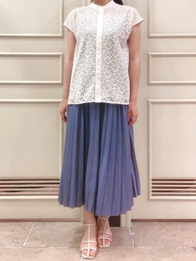 「Te chichi CLASSIC（テチチクラシック）のアイテム（スカート）」を使った、りおさん（レディース・158cm）の春コーディネート