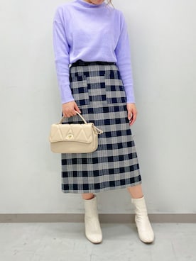 「Te chichi CLASSIC（テチチクラシック）のアイテム（スカート）」を使った、りおさん（レディース・158cm）の秋コーディネート