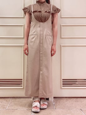 「Te chichi（テチチ）のアイテム（オールインワン・サロペット）」を使った、りおさん（レディース・158cm）の夏コーディネート
