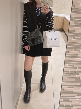 「フォロー、イイネ、お気に入り登録お願いします♡」｜「アイテム（ブーツ）」を使った、ikumindesさん（レディース・153cm）の秋コーディネート