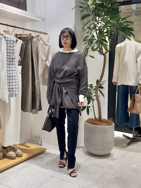 「THE PAUSE（ザ ポーズ）のアイテム」を使った、ODAKAさん（レディース・153cm）の冬コーディネート