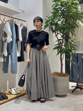 「Whim Gazette（ウィムガゼット）の【Hoaw.】チョーカー（チョーカー、シルバー系）」を使った、ODAKAさん（レディース・153cm）の夏コーディネート
