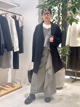 「THE PAUSE（ザ ポーズ）のアイテム」を使った、ODAKAさん（レディース・153cm）の冬コーディネート