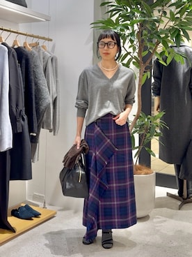 「アイテム（チョーカー）」を使った、ODAKAさん（レディース・153cm）の冬コーディネート