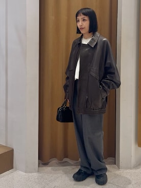 「アイテム（ネックレス）」を使った、ODAKAさん（レディース・153cm）の秋コーディネート