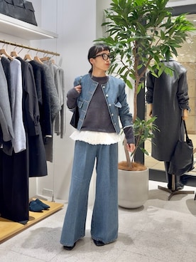 「ウィムガゼット」｜「アイテム（デニムジャケット）」を使った、ODAKAさん（レディース・153cm）の冬コーディネート