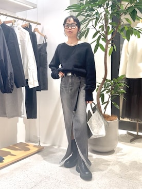 「THE PAUSE（ザ ポーズ）のアイテム」を使った、ODAKAさん（レディース・153cm）の冬コーディネート