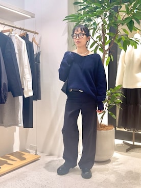 「THE PAUSE（ザ ポーズ）のアイテム」を使った、ODAKAさん（レディース・153cm）の冬コーディネート