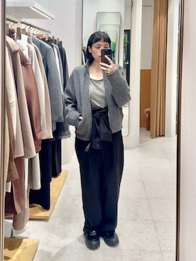 「アイテム（つなぎ/オールインワン）」を使った、ODAKAさん（レディース・153cm）の秋コーディネート