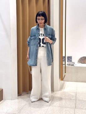 「アイテム（チョーカー）」を使った、ODAKAさん（レディース・153cm）の夏コーディネート