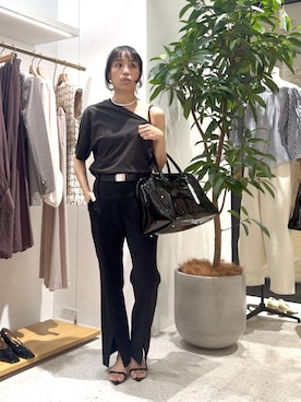 「Whim Gazette（ウィムガゼット）の【Hoaw.】チョーカー（チョーカー、シルバー系）」を使った、ODAKAさん（レディース・153cm）の春コーディネート