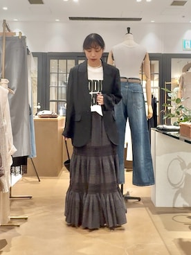 「アイテム（チョーカー）」を使った、ODAKAさん（レディース・153cm）の夏コーディネート