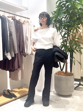 「Whim Gazette（ウィムガゼット）の【Hoaw.】チョーカー（チョーカー、シルバー系）」を使った、ODAKAさん（レディース・153cm）の春コーディネート