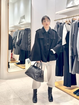 「アイテム（ネックレス）」を使った、ODAKAさん（レディース・153cm）の秋コーディネート