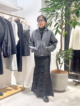 「THE PAUSE（ザ ポーズ）のアイテム」を使った、ODAKAさん（レディース・153cm）の冬コーディネート