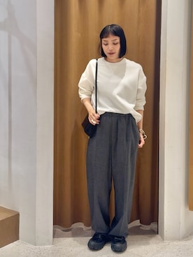 「アイテム（シャツ/ブラウス）」を使った、ODAKAさん（レディース・153cm）の秋コーディネート