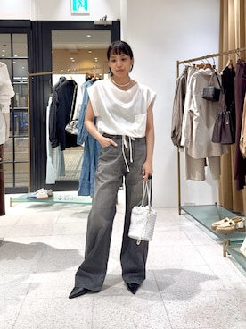 「アイテム（チョーカー）」を使った、ODAKAさん（レディース・153cm）の夏コーディネート