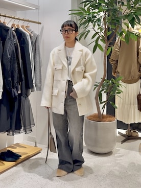 「アイテム（手袋）」を使った、ODAKAさん（レディース・153cm）の冬コーディネート