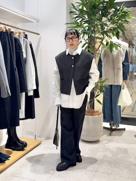 「THE PAUSE（ザ ポーズ）のアイテム」を使った、ODAKAさん（レディース・153cm）の冬コーディネート