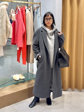 「アイテム（チョーカー）」を使った、ODAKAさん（レディース・153cm）の冬コーディネート