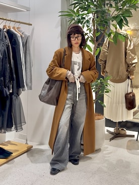 「アイテム（チョーカー）」を使った、ODAKAさん（レディース・153cm）の冬コーディネート