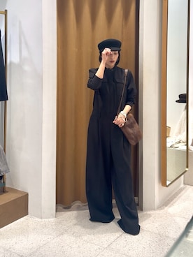 「アイテム（キャスケット）」を使った、ODAKAさん（レディース・153cm）の秋コーディネート