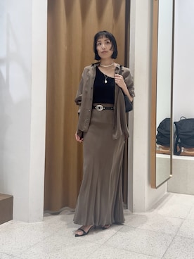 「Drawing Numbers（ドローイング ナンバーズ）のアイテム」を使った、ODAKAさん（レディース・153cm）の春コーディネート