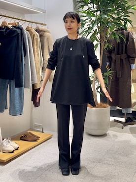 「アイテム（チョーカー）」を使った、ODAKAさん（レディース・153cm）の秋コーディネート