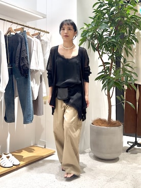 「THE PAUSE（ザ ポーズ）のアイテム」を使った、ODAKAさん（レディース・153cm）の春コーディネート