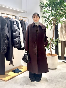 「アイテム（ボストンバッグ）」を使った、ODAKAさん（レディース・153cm）の秋コーディネート