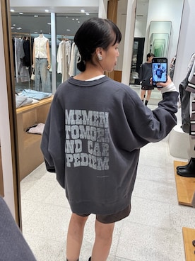 「アイテム（スウェット）」を使った、ODAKAさん（レディース・153cm）の夏コーディネート